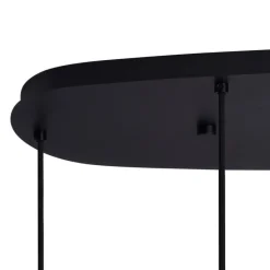 Moderne Pendelleuchte Schwarz mit Rauchglas 6-flammig - Duplantis