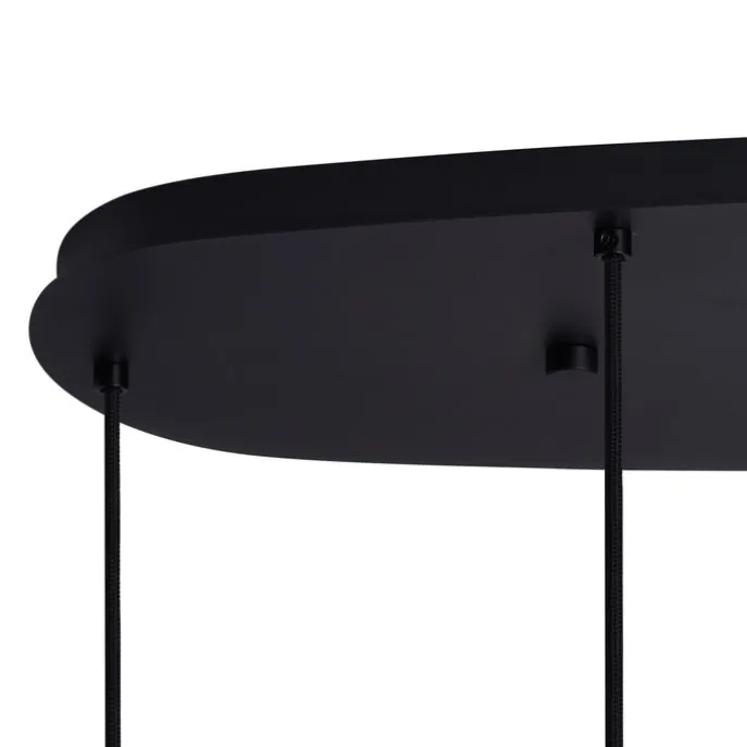 Moderne Pendelleuchte Schwarz mit Rauchglas 6-flammig - Duplantis