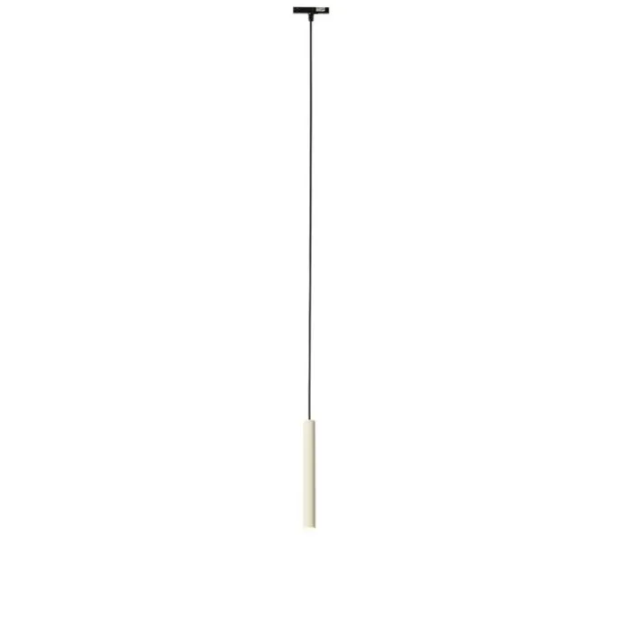 Moderne Pendelleuchte Schwarz und Beige für 1-phasiges Schienensystem - Slimline Keno