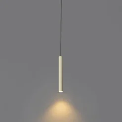 Moderne Pendelleuchte Schwarz und Beige für 1-phasiges Schienensystem - Slimline Keno