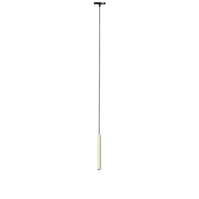 Moderne Pendelleuchte Schwarz und Beige für 1-phasiges Schienensystem - Slimline Keno