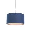 Moderne Pendelleuchte schwarz mit antikblauem Lampenschirm 50 cm - Combi 1