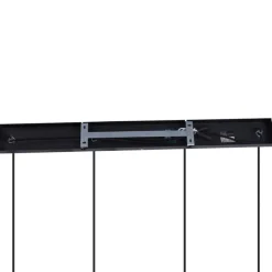 Moderne Pendelleuchte Schwarz mit Rauchglas 4-flammig - Dame