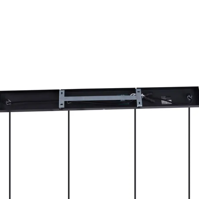 Moderne Pendelleuchte Schwarz mit Rauchglas 4-flammig - Dame