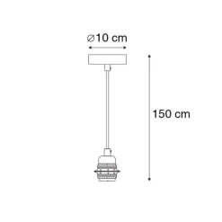 Moderne Pendelleuchte Schwarz Dimmbar - Cava Luxe 1