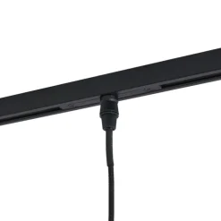 Moderne Pendelleuchte schwarz mit weißem Glas für Schienensystem 1-phasig - Slimline Eira