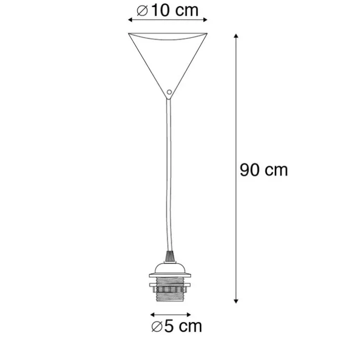 Moderne Pendelleuchte schwarz ohne Schirm - Stenley