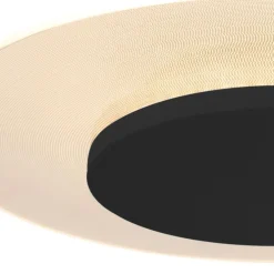 Moderne plafondlamp wit met zwart 36cm incl. LED - Lido