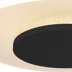 Moderne plafondlamp wit met zwart 28cm incl. LED - Lido