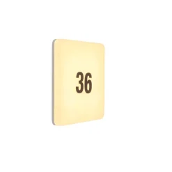 Moderne quadratische Wandleuchte inkl. LED mit Nummernschild - Plater