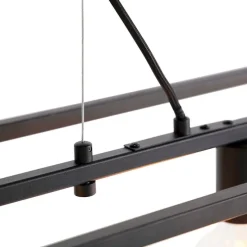 Moderne rechteckige Hängelampe schwarz 5-Licht - Cage