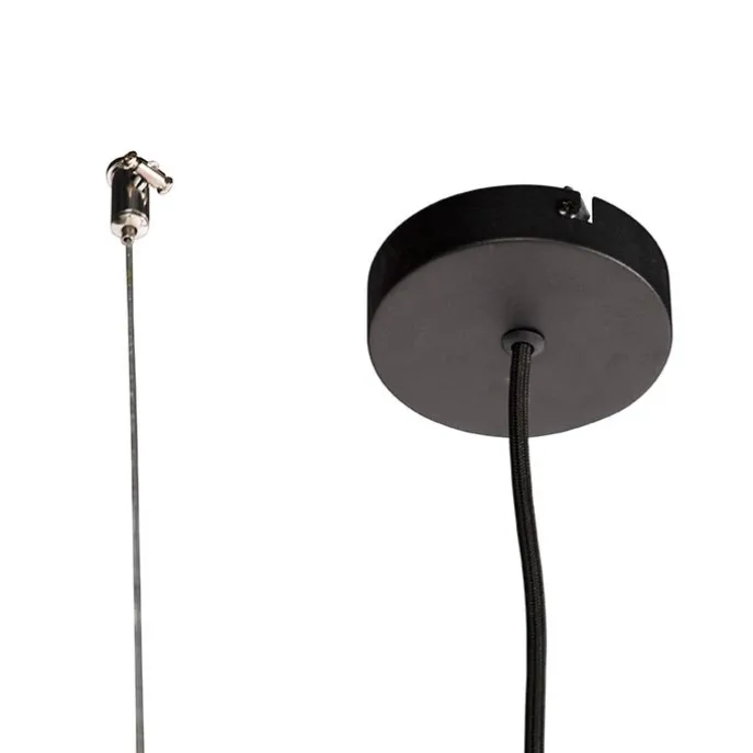 Moderne rechteckige Hängelampe schwarz 5-Licht - Cage