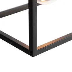 Moderne rechteckige Hängelampe schwarz 5-Licht - Cage