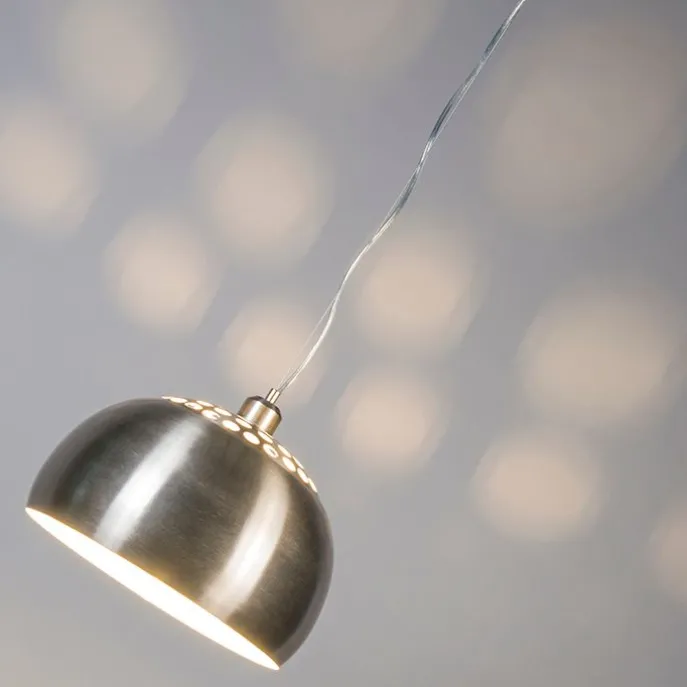 Moderne runde Hängelampe aus Stahl - Globe