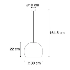 Moderne runde Hängelampe opalweiß - Globe