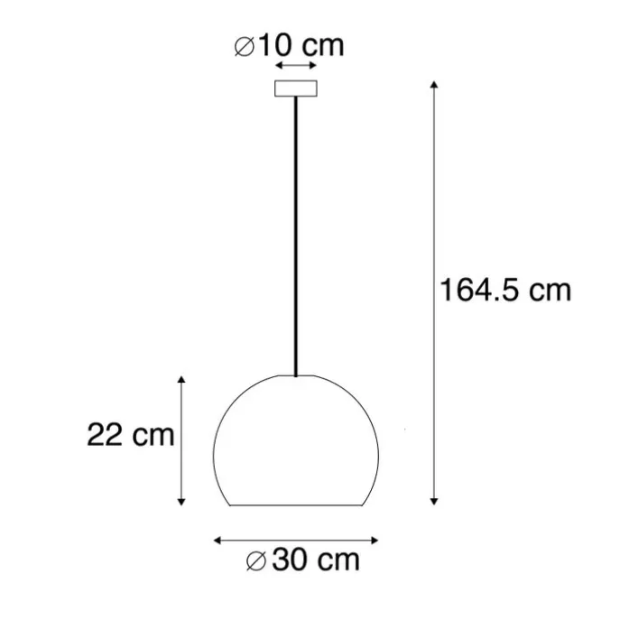 Moderne runde Hängelampe opalweiß - Globe