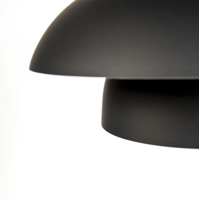 Moderne runde Pendelleuchte schwarz mit weiß 3 - Schichten - Titus