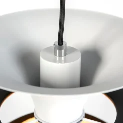 Moderne runde Pendelleuchte schwarz mit weiß 3 - Schichten - Titus