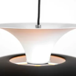 Moderne runde Pendelleuchte schwarz mit weiß 3 - Schichten - Titus