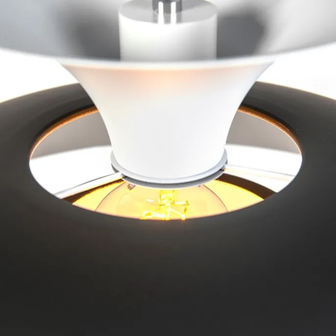 Moderne runde Pendelleuchte schwarz mit weiß 3 - Schichten - Titus