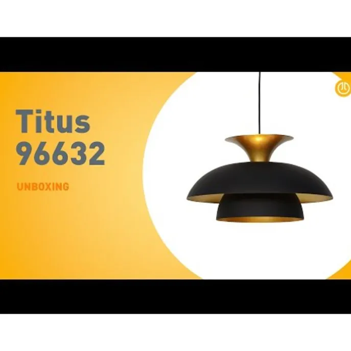 Moderne runde Pendelleuchte schwarz mit Gold 3-Lagen - Titus