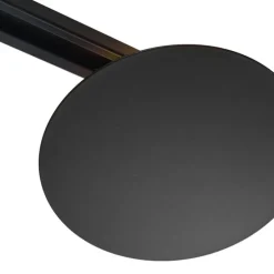 Moderne schwarze Deckenleuchte für 1-Phasen-Schienensystem 2-flammig - Iconic Pulley