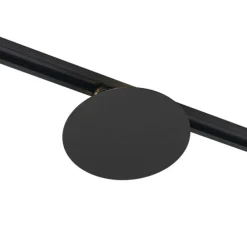 Moderne schwarze Deckenleuchte für 1-Phasen-Schienensystem 2-flammig - Iconic Pulley