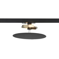Moderne schwarze Deckenleuchte für 1-Phasen-Schienensystem 2-flammig - Iconic Pulley