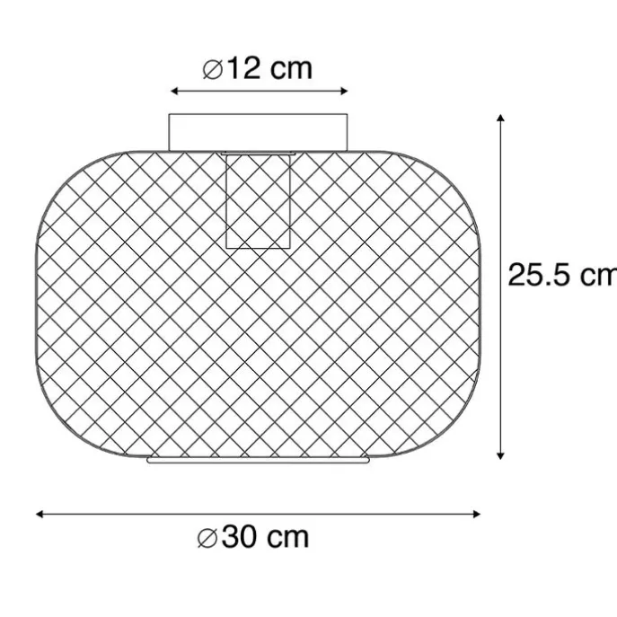Moderne schwarze Deckenleuchte - Bliss Mesh