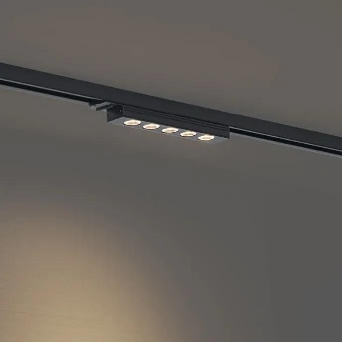 Moderne schwarze Deckenleuchte für 1-Phasen-Schienensystem 5W 370 lm 3000K - Iconic Tsiri