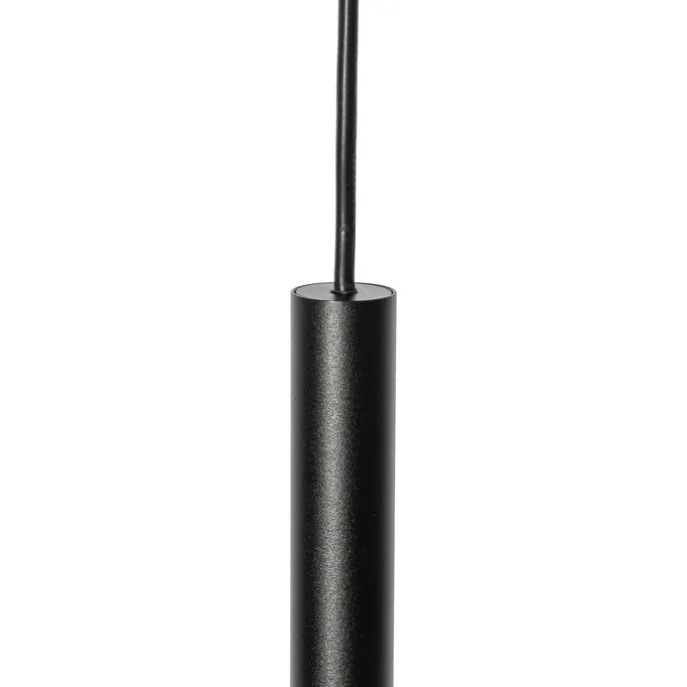 Moderne schwarze Hängelampe für 1-phasiges Schienensystem - Iconic Frini