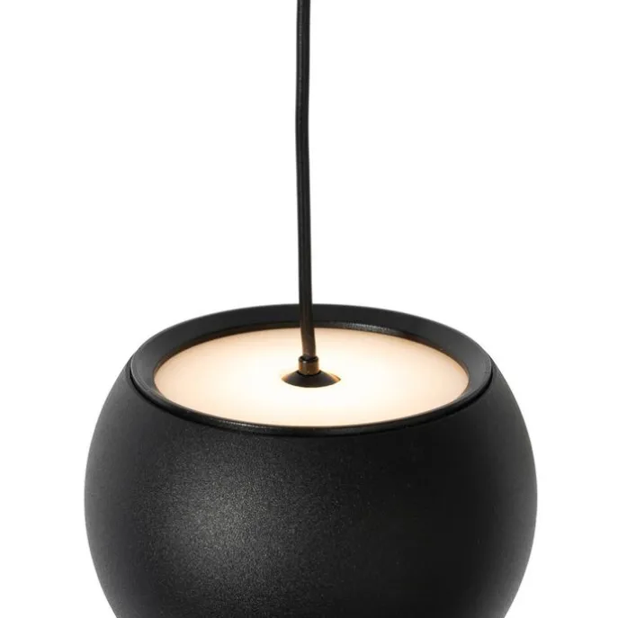 Moderne schwarze Pendelleuchte für 1-phasiges Schienensystem inkl. LED - Magnetic Lance