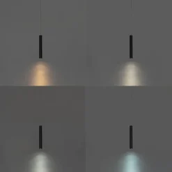 Moderne schwarze Pendelleuchte für 1-phasiges Schienensystem 4,5 W 3000 K - Magnetic Cassie