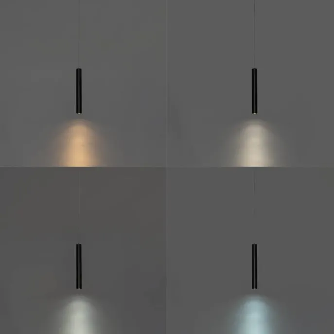 Moderne schwarze Pendelleuchte für 1-phasiges Schienensystem 4,5 W 3000 K - Magnetic Cassie