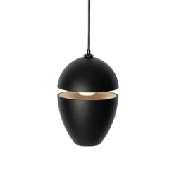 Moderne schwarze Pendelleuchte für 1-Phasen-Schienensystem inkl. LED - Magnetic Eggy