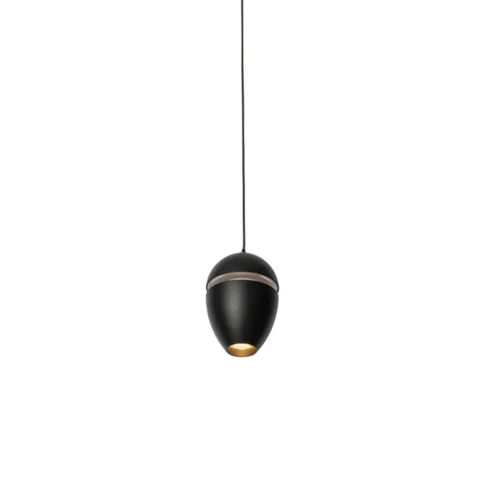 Moderne schwarze Pendelleuchte für 1-Phasen-Schienensystem inkl. LED - Magnetic Eggy