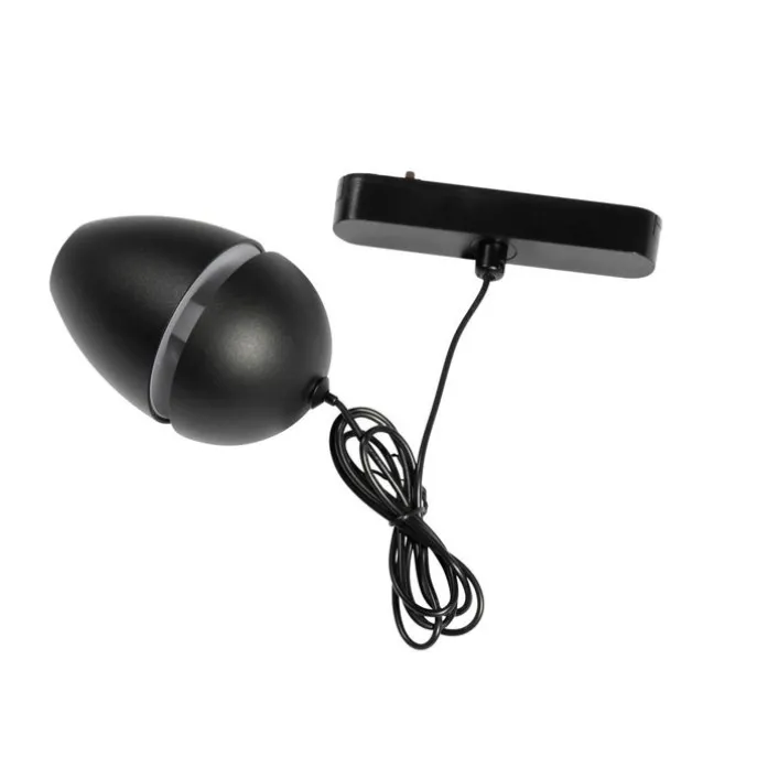 Moderne schwarze Pendelleuchte für 1-Phasen-Schienensystem inkl. LED - Magnetic Eggy