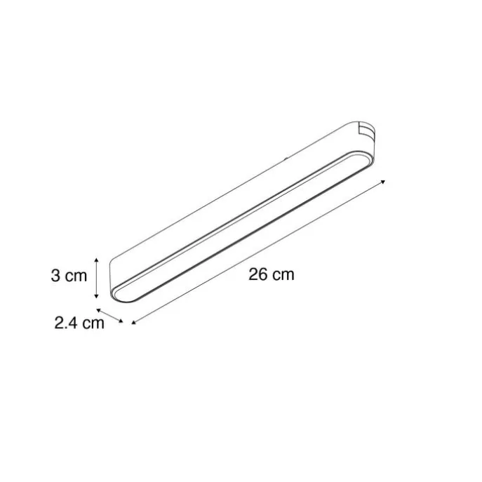 Moderne schwarze Schienenstrahlerleuchte 1-phasig 10W 3000K - Magnetic Marra