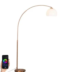 Moderne Smart Arc Lampe Kupfer inkl. A60 Wifi - Arc Basic
