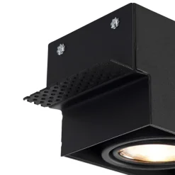 Moderne Smart Einbau Spot schwarz trimmlos inkl. 3 GU10 Wifi - Oneon 3