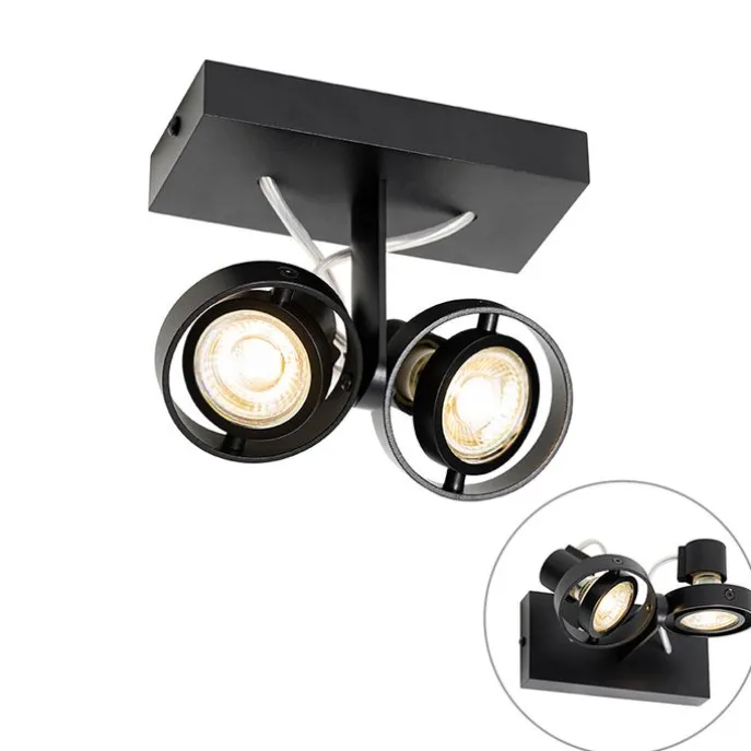 Moderne Spot schwarz 2-Licht - Master 50