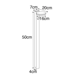 Moderne stehende Außenleuchte schwarz 80 cm inkl. LED IP44 - Esmee