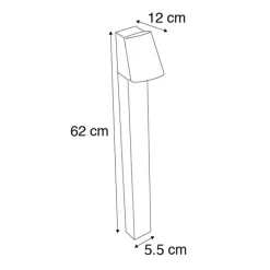 Moderne stehende Außenleuchte Anthrazit inkl. LED - Uma