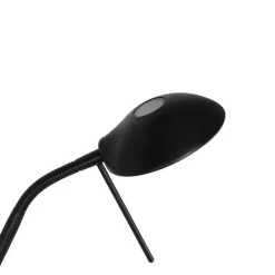 Moderne Stehlampe schwarz mit Leselampe inkl. LED dunkel bis warm - Diva