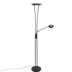 Moderne Stehlampe schwarz inkl. LED mit Lesearm - Ibiza