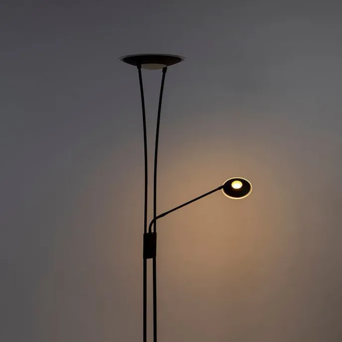 Moderne Stehlampe schwarz inkl. LED mit Lesearm - Ibiza