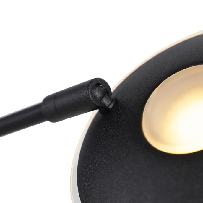 Moderne Stehlampe schwarz inkl. LED mit Lesearm - Ibiza