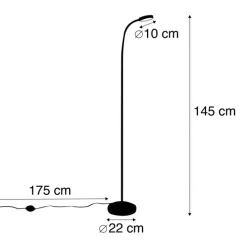 Moderne Stehlampe schwarz inkl. LED - Trax