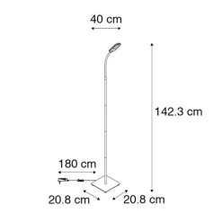 Moderne Stehlampe schwarz inkl. LED 4-stufig dimmbar - Botot
