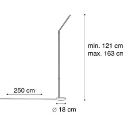 Moderne Stehleuchte aus Stahl inkl. LED - Berdien